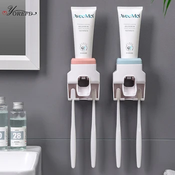 OYOREFD Creative Multi-function Toothpaste Dispenser Toothbrush Holder Strong Wall Mounted Fully Automatic Toothpaste Squeezer
OYOREFD Creative Multi-function Toothpaste Dispenser Toothbrush Holder Strong Wall Mounted Fully Automatic Toothpaste Squeezer