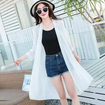 spring Jacket Womens Cardigan three quarter Sleeve Solid Color oose Long Coat Cardigan Casual Office summer coat Coat Womens Hot
spring Jacket Womens Cardigan three quarter Sleeve Solid Color oose Long Coat Cardigan Casual Office summer coat Coat Womens Hot