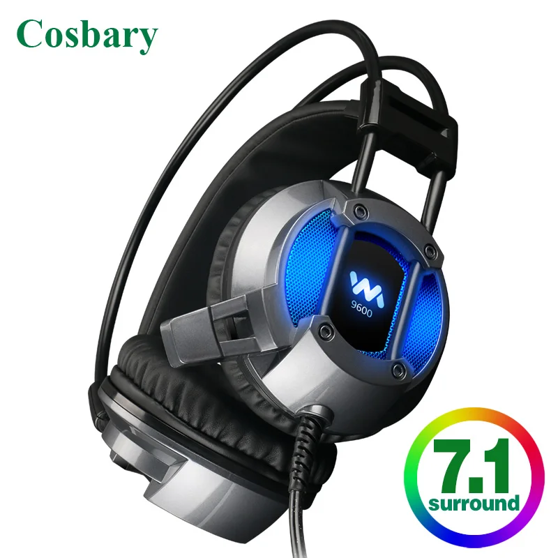 Cosbary USB Wired Game headset with Microphone 7.1 Surround Sound Gaming Headphones Computer for PC PS4 Gamer
Cosbary USB Wired Game headset with Microphone 7.1 Surround Sound Gaming Headphones Computer for PC PS4 Gamer