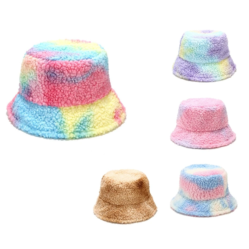 Fashion Hip Hop Lamb Hair Women's Hat Winter Warm Outdoor Tie Dye Travel Plush Bucket Hat Fishing Hat
Fashion Hip Hop Lamb Hair Women's Hat Winter Warm Outdoor Tie Dye Travel Plush Bucket Hat Fishing Hat