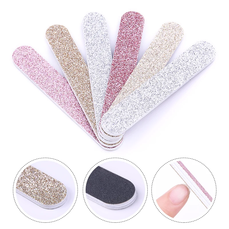 

1Pc/10pcs Pink White Nail File Buffer For UV Gel Polish Buffer Block Pedicure Sanding Polishing Manicure Nail Art Tool