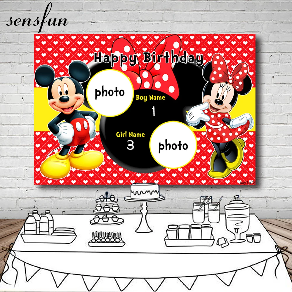 Sensfun Twins Minnie And Mickey Backdrop For Birthday Party Red Little Hearts Photography Backgrounds Custom Photos name age
Sensfun Twins Minnie And Mickey Backdrop For Birthday Party Red Little Hearts Photography Backgrounds Custom Photos name age
