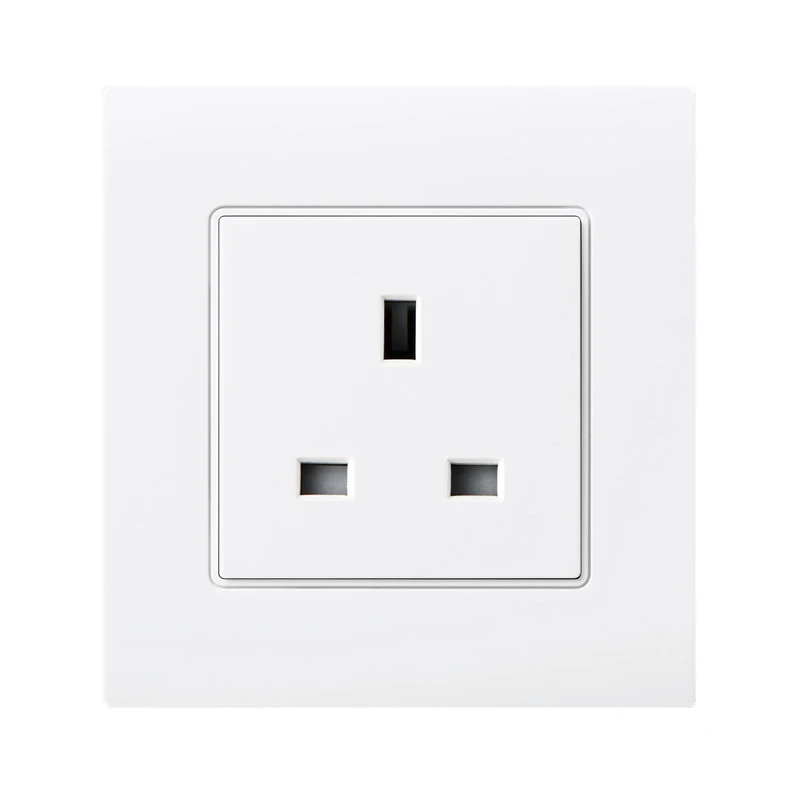 

13A British Standard Electrical Outlet 86 Type PC Panel Three Hole Power Wall Socket UK Plug Socket
