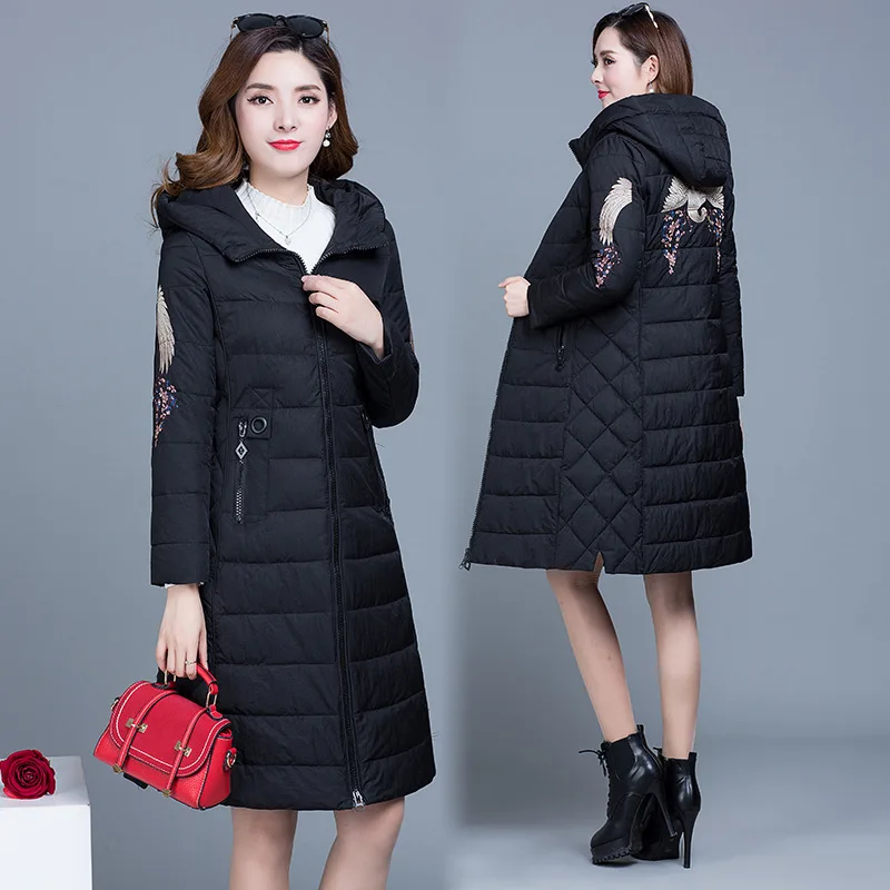 2019 Winter Korean-style New Style Western Style Generous Beautiful Embroidery Hooded with Zipper Warm Slim Fit down Feather Cot
2019 Winter Korean-style New Style Western Style Generous Beautiful Embroidery Hooded with Zipper Warm Slim Fit down Feather Cot