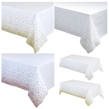 137cm*274cm Gold Dot Disposable Tablecloth Plastic Tablecloths For Rectangle Table Rectangular Table Cover Christmas Wedding
137cm*274cm Gold Dot Disposable Tablecloth Plastic Tablecloths For Rectangle Table Rectangular Table Cover Christmas Wedding