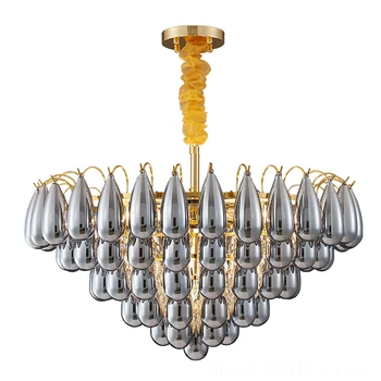 Modern Smoke Gray Water Droplets Glass Pendant Lights for Living Room Luxury Hanging LED Pendant Lamp Industrial Decor Luminaire
Modern Smoke Gray Water Droplets Glass Pendant Lights for Living Room Luxury Hanging LED Pendant Lamp Industrial Decor Luminaire