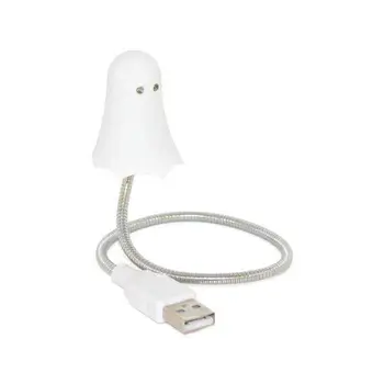 USB Reading Lamp Novelty White Ghost Shape Flexible Gooseneck LED Nightlight with Button Switch
USB Reading Lamp Novelty White Ghost Shape Flexible Gooseneck LED Nightlight with Button Switch
