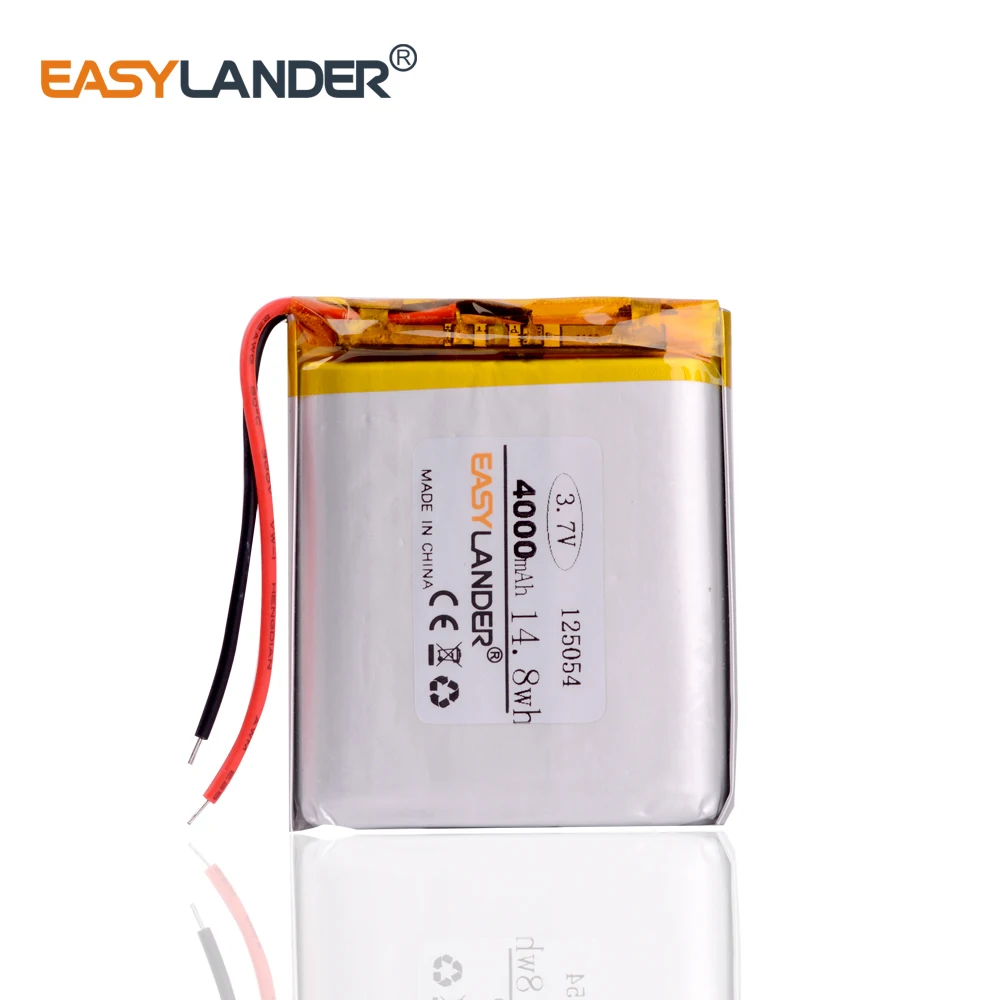 3.7V 4000mAh 125054 lithium polymer battery MP3 MP4 navigation instruments small toys | Электроника