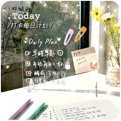 INS Simple Transparent Acrylic Erasable Message Board 2 In 1 Multifunctional Phone Holder Writing Board Office School Stationery
INS Simple Transparent Acrylic Erasable Message Board 2 In 1 Multifunctional Phone Holder Writing Board Office School Stationery