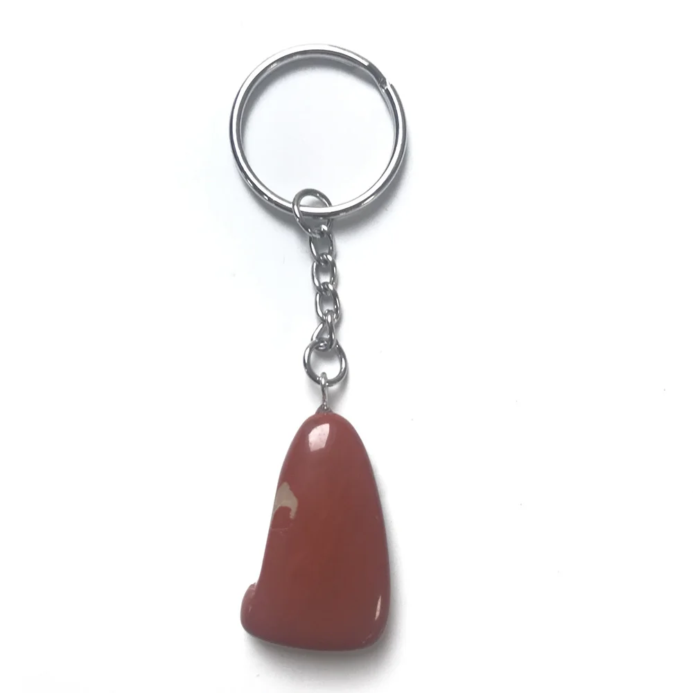 

High Quality Natural Stone Red Jasper Key Chain Shape Stone Hand Crafted & Polished For Gift &Home Decor WT