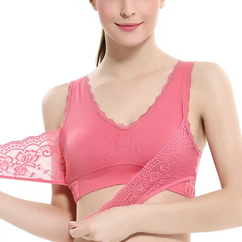 Women Seamless Adjustment Lace Floral Brassiere Side Buckle Push Up Sport Bras Sexy Femme Shockproof Lace Patchwork Bra Big Size
Women Seamless Adjustment Lace Floral Brassiere Side Buckle Push Up Sport Bras Sexy Femme Shockproof Lace Patchwork Bra Big Size