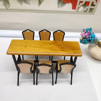 1:12 Dollhouse Mini Furniture Dining Table Chair Set Restaurant Bar Table For Six Educational Toy Gift For Kids - Black Yellow
1:12 Dollhouse Mini Furniture Dining Table Chair Set Restaurant Bar Table For Six Educational Toy Gift For Kids - Black Yellow