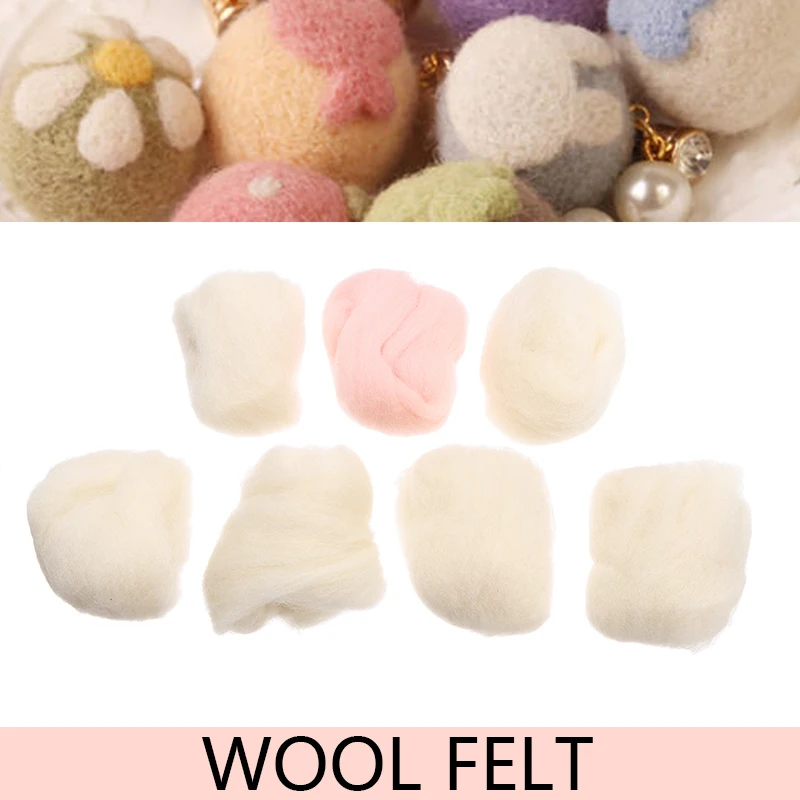 7pcs 5g/each Needle Felting Natural White/ Pink Wool Rovings For 3D Animal Projects Felting Wool Soft Felting Wool Fiber
7pcs 5g/each Needle Felting Natural White/ Pink Wool Rovings For 3D Animal Projects Felting Wool Soft Felting Wool Fiber