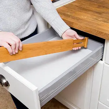 1Pc Telescopic Drawer Divider Adjustable Separator Drawer Divider Storage Board Grid Bamboo Divider Storage Cabinet
1Pc Telescopic Drawer Divider Adjustable Separator Drawer Divider Storage Board Grid Bamboo Divider Storage Cabinet