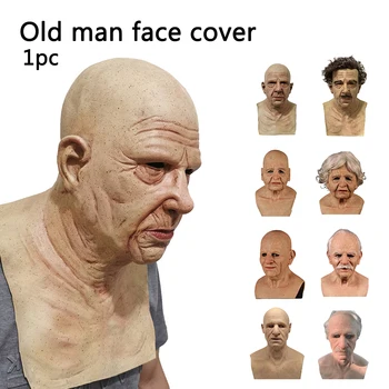 Wrinkle Latex Props Adult Creepy Realistic New Year Accessories Bald Supersoft Old Man Face Cover Halloween Party Masquerade
Wrinkle Latex Props Adult Creepy Realistic New Year Accessories Bald Supersoft Old Man Face Cover Halloween Party Masquerade