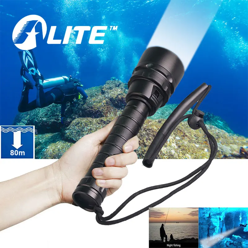 

TMWT 10W XML-T6 Super Bright 5 Led 3LED Diving Flashlights Torch 100M Underwater Waterproof Tactical Diving-lights Lantern lamp