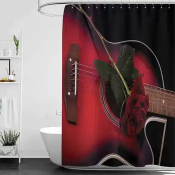 Shower Curtains for Bathroom Sets red Red and Black,Spanish Musician Portugal Guitar with Romance Theme Love Valentines
Shower Curtains for Bathroom Sets red Red and Black,Spanish Musician Portugal Guitar with Romance Theme Love Valentines
