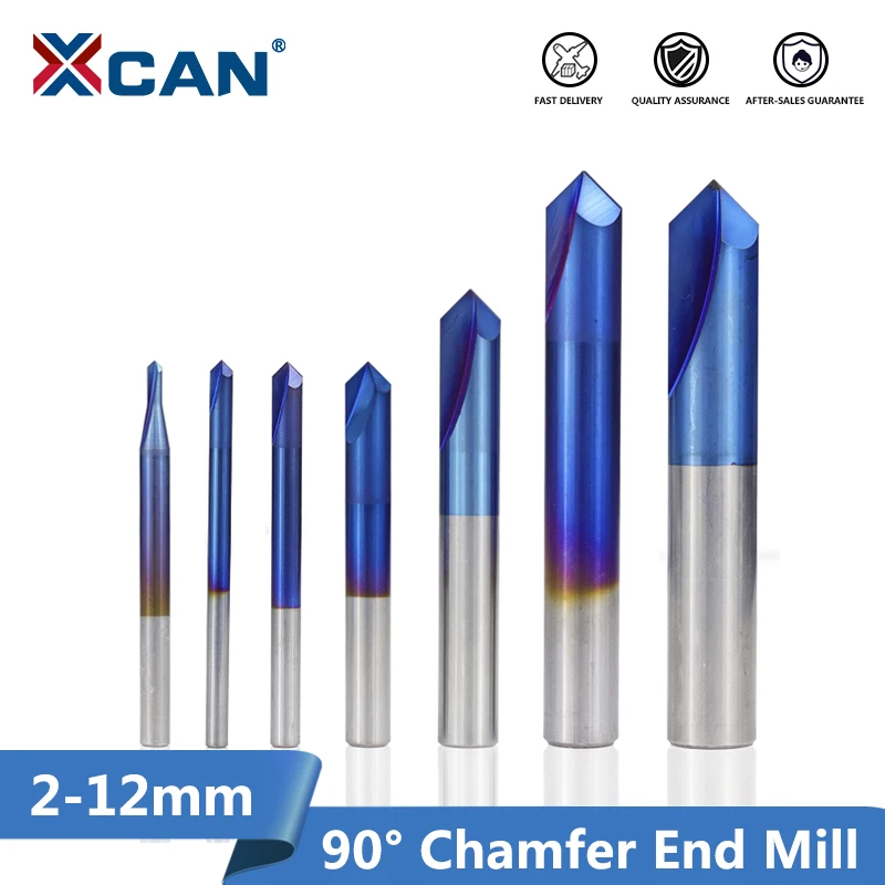 XCAN 1pc 2-12mm 90 Degree Nano Blue Coated Chamfer End Mills CNC Machine Router Bit 2 Flutes End Milling Cutter Carbide End Mill
XCAN 1pc 2-12mm 90 Degree Nano Blue Coated Chamfer End Mills CNC Machine Router Bit 2 Flutes End Milling Cutter Carbide End Mill