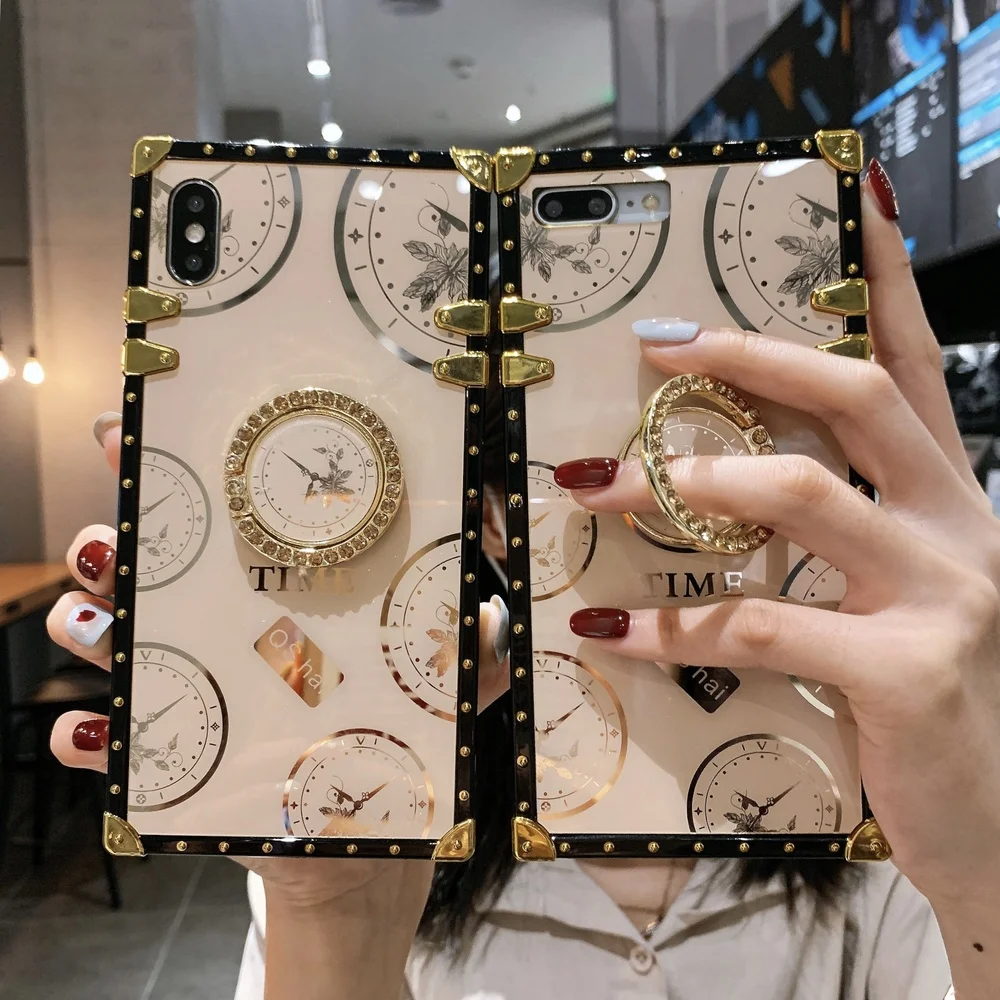 Luxury Time Pattern Square Phone Case for IPhone SE 2020 Fundas 6 6s 7 8 Plus XR XS MAX 11 Pro Max Coque Bling Ring Holder Cover
Luxury Time Pattern Square Phone Case for IPhone SE 2020 Fundas 6 6s 7 8 Plus XR XS MAX 11 Pro Max Coque Bling Ring Holder Cover