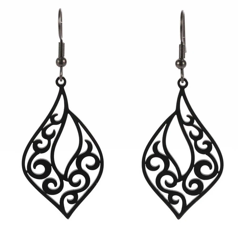 My Shape Filigree Stainless Steel Dangle Earring Vintage Ethnic Bohemia Earring Gold Color Black Drop Earrings Wedding Women
My Shape Filigree Stainless Steel Dangle Earring Vintage Ethnic Bohemia Earring Gold Color Black Drop Earrings Wedding Women