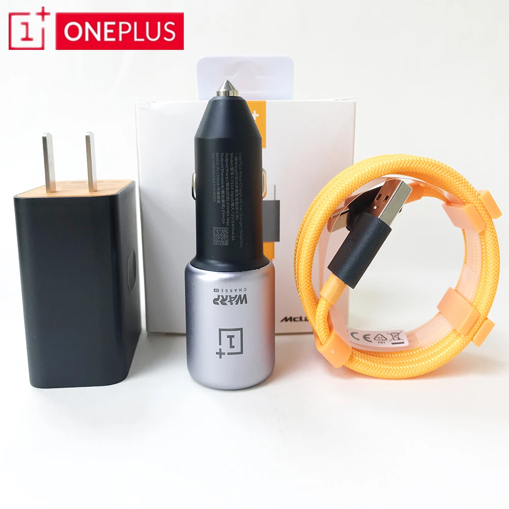 Оригинальное зарядное устройство Oneplus 7T pro 30 Вт автомобильное Mclaren Warp USB адаптер