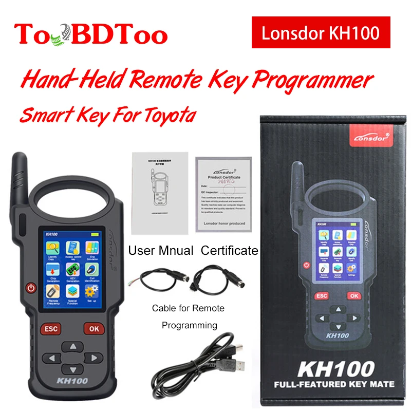 Original Lonsdor KH100 Hand-Held Remote Key Programmer Generator Detect IMMO Unlock Smart Key For Toyota
Original Lonsdor KH100 Hand-Held Remote Key Programmer Generator Detect IMMO Unlock Smart Key For Toyota