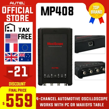 Autel MaxiScope MP408 4 Channel Automotive Oscilloscope Basic Kit Works with Maxisys Tool MS906BT MS908 MS908PRO oscilloscope
Autel MaxiScope MP408 4 Channel Automotive Oscilloscope Basic Kit Works with Maxisys Tool MS906BT MS908 MS908PRO oscilloscope