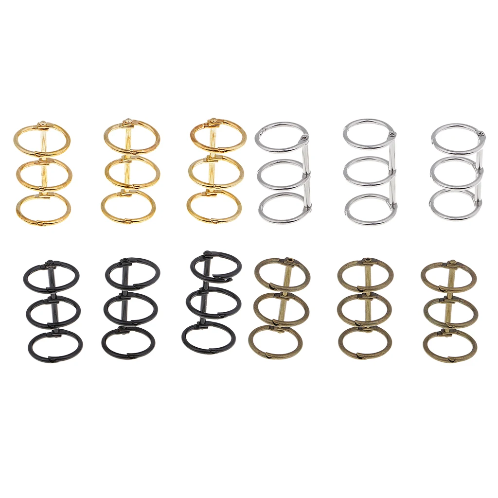 3pcs Binder Buckle Ring Loose Leaf Metal Book Binder Rings For Sketchbook 3pcs Binder Buckle Ring Loose Leaf Metal Book Binder Rings For Sketchbook