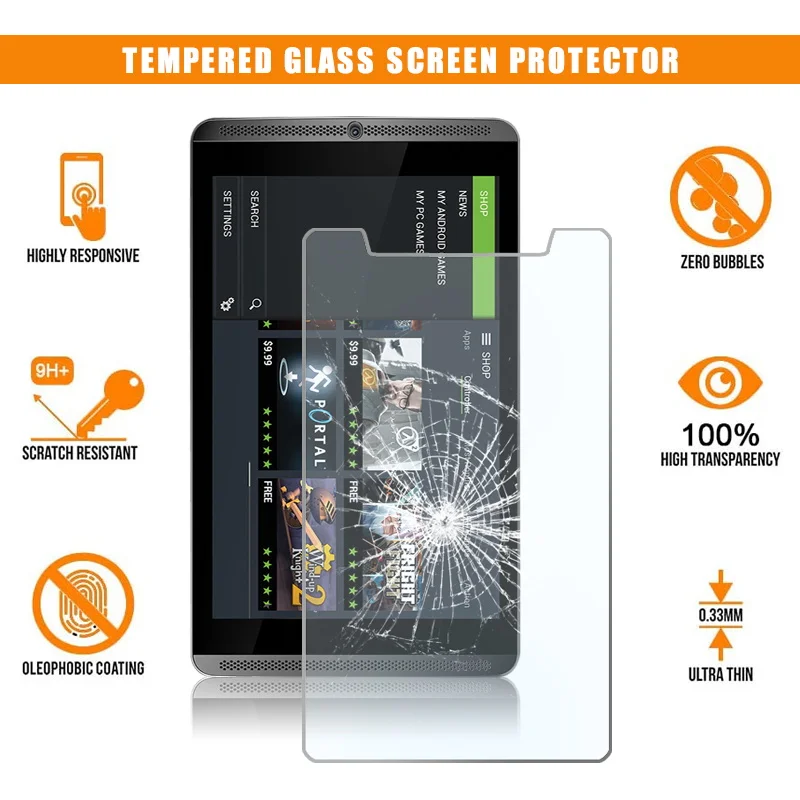 For Nvidia Shield 8.0" Tablet Tempered Glass 9H Premium Scratch Resistant Anti-Scratch Anti-fingerprint Screen Protector Cover
For Nvidia Shield 8.0" Tablet Tempered Glass 9H Premium Scratch Resistant Anti-Scratch Anti-fingerprint Screen Protector Cover