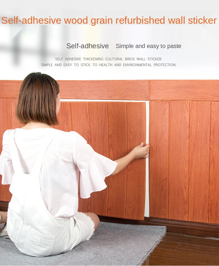 35x35cm 3d Stereo Wall Stickers Waterproof Moisture Proof Mildew Foam Wallpaper Decorative Ceiling Wood Grain Stickers 35x35cm 3d Stereo Wall Stickers Waterproof Moisture Proof Mildew Foam Wallpaper Decorative Ceiling Wood Grain Stickers