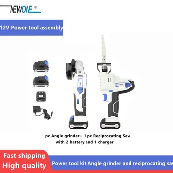 2-Piece NEWONE 12V Lithium-Ion Cordless Power Tool Combo Kit Angle Grinder and Reciprocating Saw for home Working
2-Piece NEWONE 12V Lithium-Ion Cordless Power Tool Combo Kit Angle Grinder and Reciprocating Saw for home Working