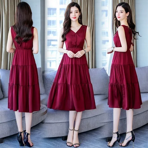 2019 Summer New Style Dress Women's Solid Color Slimming Slim Fit Versatile Trend Simple Cool Fashion Mid-length
2019 Summer New Style Dress Women's Solid Color Slimming Slim Fit Versatile Trend Simple Cool Fashion Mid-length