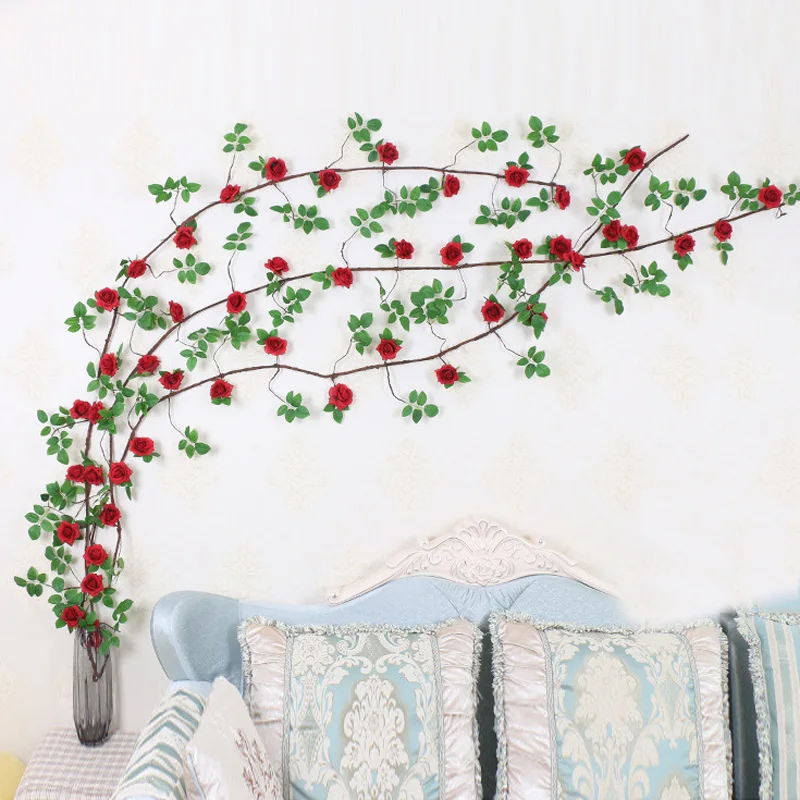 Creative Artificial Rose Flower Rattan Garland Vintage Wall Home Decoration Red White Home Decor
Creative Artificial Rose Flower Rattan Garland Vintage Wall Home Decoration Red White Home Decor