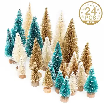 OurWarm 24Pcs DIY Snow Frost Small Pine Tree New Year's Products Mini Christmas Tree Placed In The Desktop Christmas Decoration
OurWarm 24Pcs DIY Snow Frost Small Pine Tree New Year's Products Mini Christmas Tree Placed In The Desktop Christmas Decoration