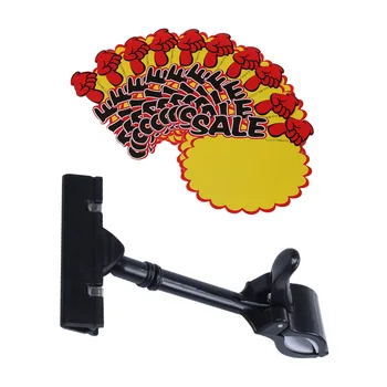12Pcs Advertising Sign Price Tags Pop-Paper Pop-Sign Card Display Clip Price Tags Holder, 2 Pcs Black & 10 Pcs Red Yellow
12Pcs Advertising Sign Price Tags Pop-Paper Pop-Sign Card Display Clip Price Tags Holder, 2 Pcs Black & 10 Pcs Red Yellow