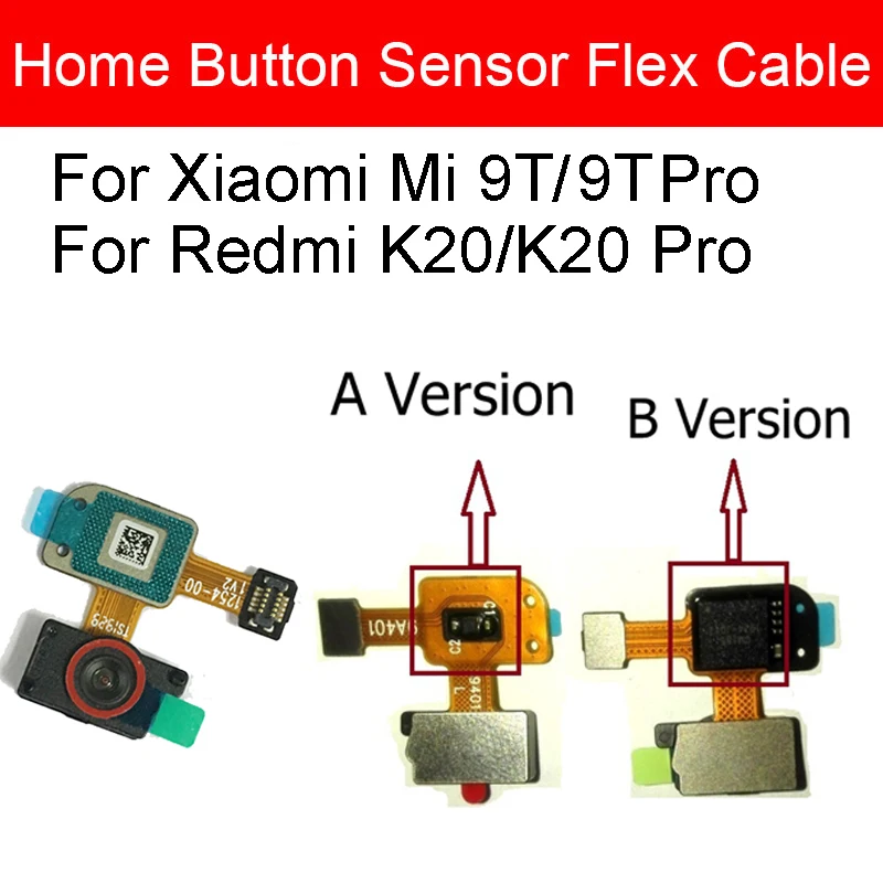 

Home Button Fingerprint Flex Cable For Xiaomi Mi 9T Pro Redmi K20 Pro Menu Return Key Recognition Sensor Flex Cable Repair Parts