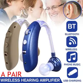 NEW 2PCS USB Rechargeable Mini Digital bluetooth Hearing Aid Sound Amplifiers Wireless Ear Aids for The Deaf Elderly
NEW 2PCS USB Rechargeable Mini Digital bluetooth Hearing Aid Sound Amplifiers Wireless Ear Aids for The Deaf Elderly