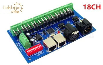 DC12-24V 18CH Channels 3A/Ch DMX512 with XLR RJ45 Easy DMX LED Decoder,Controller,Dimmer For LED RGB Strip Light Modules
DC12-24V 18CH Channels 3A/Ch DMX512 with XLR RJ45 Easy DMX LED Decoder,Controller,Dimmer For LED RGB Strip Light Modules