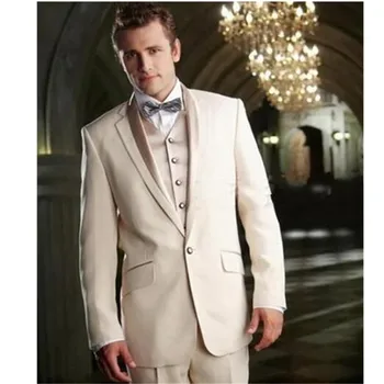 New Classic Men’s Suit Smolking Noivo Terno Slim Fit Easculino Evening Suits For Men Beige Wedding Groom Tuxedos Business Party 
New Classic Men’s Suit Smolking Noivo Terno Slim Fit Easculino Evening Suits For Men Beige Wedding Groom Tuxedos Business Party