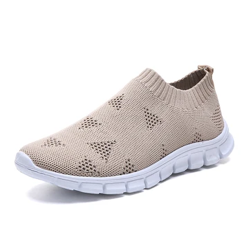 Soft Walking Footwear Women Breathable Lightweight Mesh Shoes Spring Autumn Sneaker Knitted Mesh Vulcanized Slip on Flat
Soft Walking Footwear Women Breathable Lightweight Mesh Shoes Spring Autumn Sneaker Knitted Mesh Vulcanized Slip on Flat