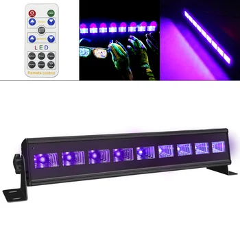9 LED 27W Remote Control UV Violet Black Lights with Voice Control / Self-propelled / DMX 512 for Spot Light Backlight
9 LED 27W Remote Control UV Violet Black Lights with Voice Control / Self-propelled / DMX 512 for Spot Light Backlight