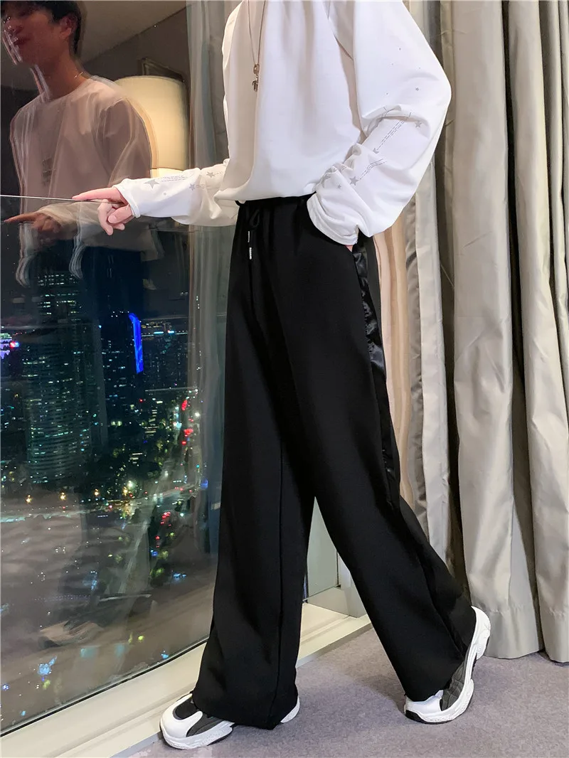 2020 Spring And Autumn New Dark Black Wide Leg BF Wind Striped Trousers Fashion Casual Loose Straight Pants Black M-2XL
2020 Spring And Autumn New Dark Black Wide Leg BF Wind Striped Trousers Fashion Casual Loose Straight Pants Black M-2XL