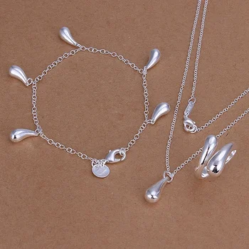 wedding 925 Sterling silver jewelry high quality for women lady drop pendant necklaces bracelets rings fashion jewelry Set S305
wedding 925 Sterling silver jewelry high quality for women lady drop pendant necklaces bracelets rings fashion jewelry Set S305