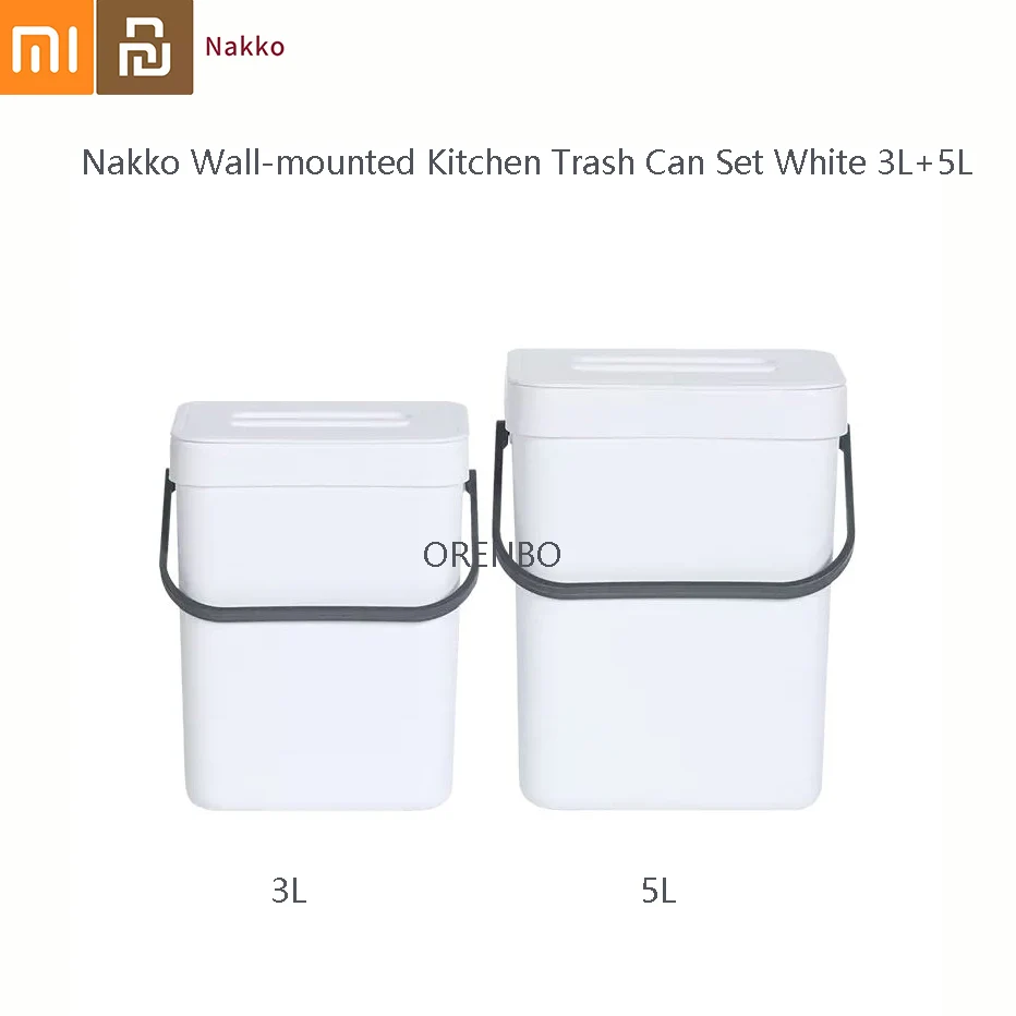 Nakko Wall-mounted Kitchen Trash Can Set mini ashbin decktop waste bin White 3L+5L From xiaomi youpin
Nakko Wall-mounted Kitchen Trash Can Set mini ashbin decktop waste bin White 3L+5L From xiaomi youpin