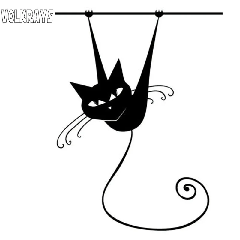 Модная Автомобильная наклейка Volkrays сиамская кошка на ветке аксессуары для