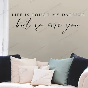 Art Home Decal Inspirational Family Quote"Life Is Tough But So Rre You" Wall Sticker Removable Home Decoration Wall Mural WX19
Art Home Decal Inspirational Family Quote"Life Is Tough But So Rre You" Wall Sticker Removable Home Decoration Wall Mural WX19