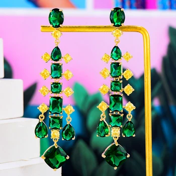 GODKI Luxury Green CZ Long Earrings For Women Wedding Party Dubai Bridal Earring Brincos Female DIY Fashion Jewelry Gift 
GODKI Luxury Green CZ Long Earrings For Women Wedding Party Dubai Bridal Earring Brincos Female DIY Fashion Jewelry Gift