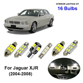 

16pcs Canbus Car Accessories LED Interior Light Bulbs Kit For 2004-2008 Jaguar XJR Map Dome Trunk Door License Plate Lamp