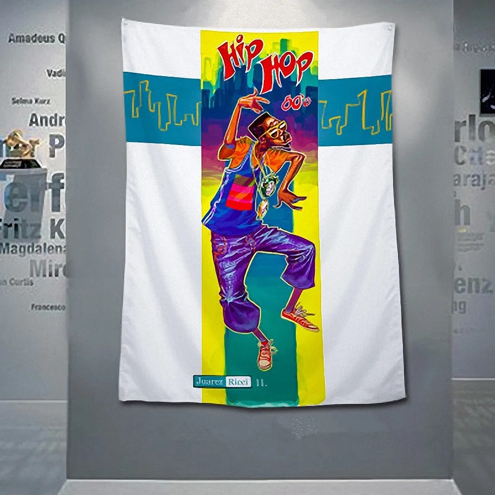 

Hip Hop\Rock\Thrash Metal\ Reggae Music Gig Poster Large Flag Curtain Banner HD 4 Hole Tapestry Print Cloth Art Room Decoration
