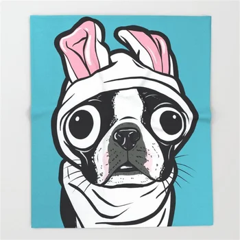 Boston Terrier Bunny Throw Blanket Warm Microfiber Sofa Bedding 
Boston Terrier Bunny Throw Blanket Warm Microfiber Sofa Bedding